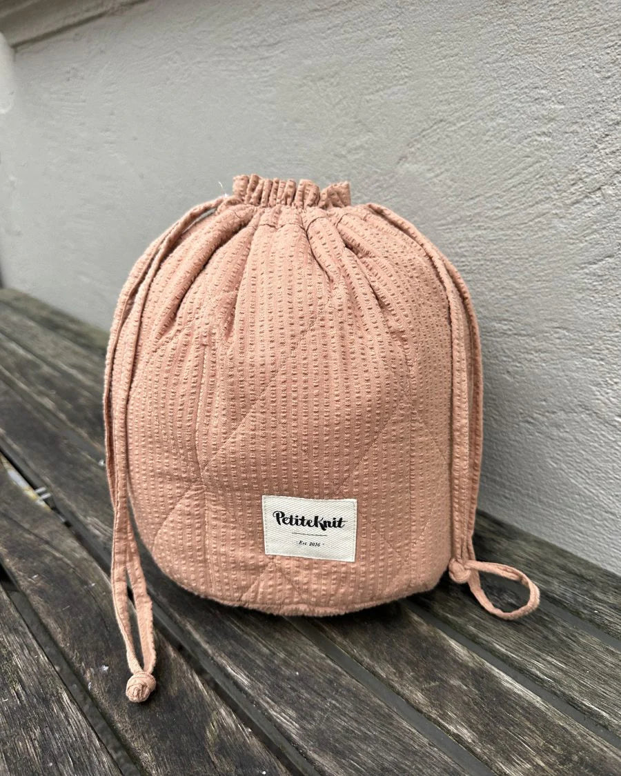 PetiteKnit Get Your Knit Together Bag - Praline Seersucker